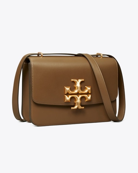 Buy Tory Burch Eleanor Shoulder Bag with Leather Strap | Brown Color Women  | AJIO LUXE