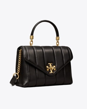 Buy Tory Burch Kira Quilted Satchel with Adjustable Strap | Black Color  Women | AJIO LUXE