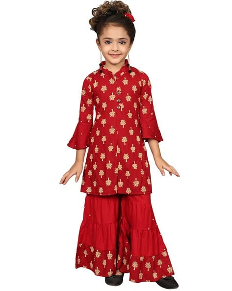 Buy Maroon Ethnic Wear Sets for Girls by HIGH FAME Online | Ajio.com