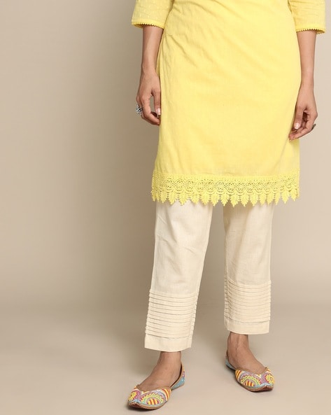 Buy Cream Pants for Women by Acai Online