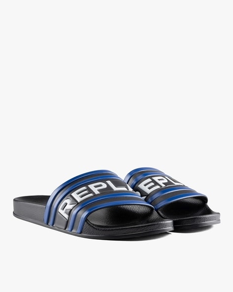 Men Barbados Brand Print Sliders