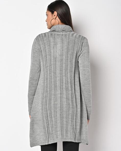 Long Cardigan - Light gray melange - Ladies