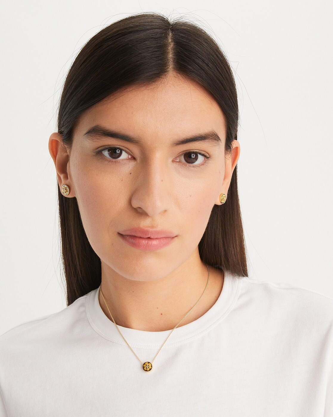 Buy Tory Burch Kira Enamel Pendant Necklace | Gold-Toned Color Women | AJIO  LUXE