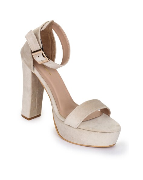 Chanel Bow Logo Slingback Heels in Beige Denim / Cream UK 4.5 – Nitryl