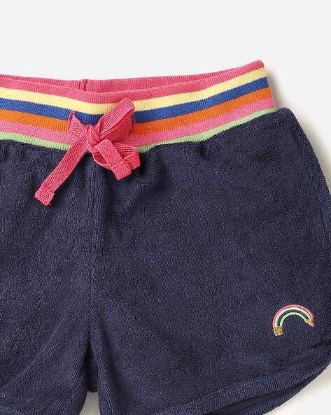 Girls navy 2024 knit shorts