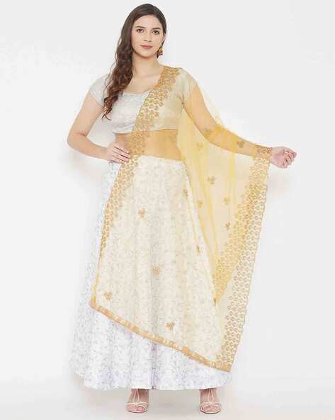 Embroidered Net Dupatta Price in India