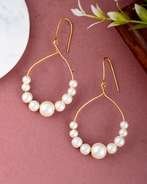 Vintage Royal Teardrop Pearl Earrings | Pearl Drop Earrings | Faux Pea –  Huge Tomato