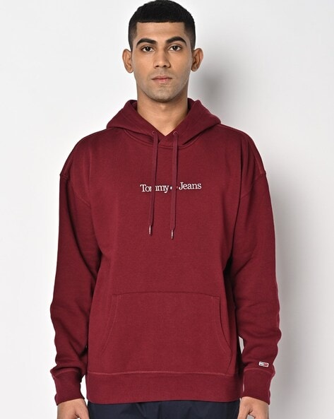 Tommy hilfiger sale maroon hoodie