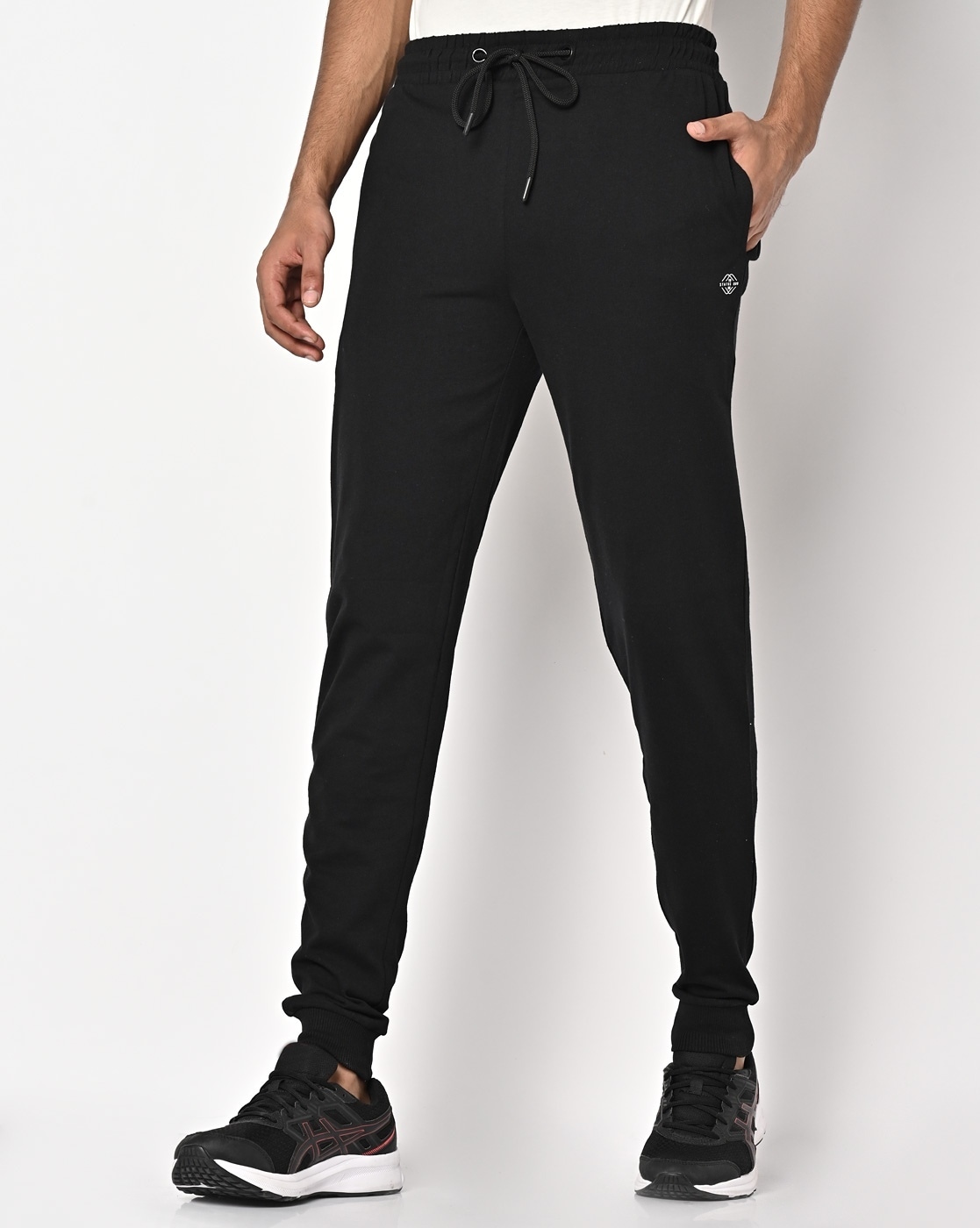 Buy Status Quo Men Black Solid Slim fit Track pants Online at Low Prices in  India - Paytmmall.com