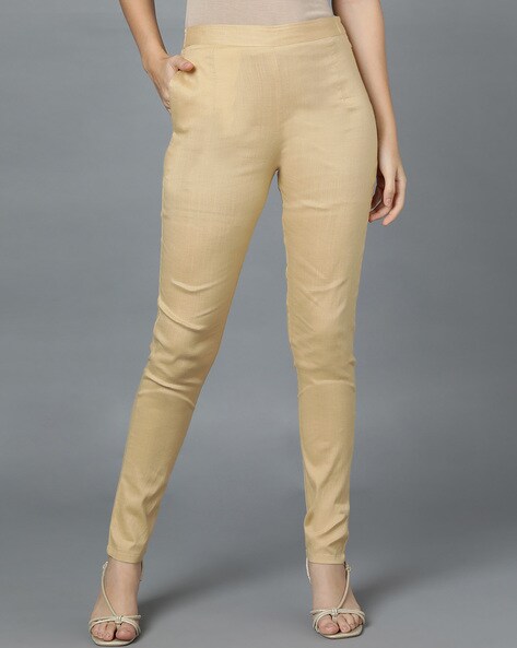 Buy Tokyo Talkies BeigeWhite Formal Trouser for Women Online at Rs519   Ketch