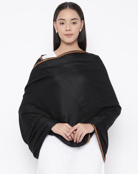 plus size black shawl