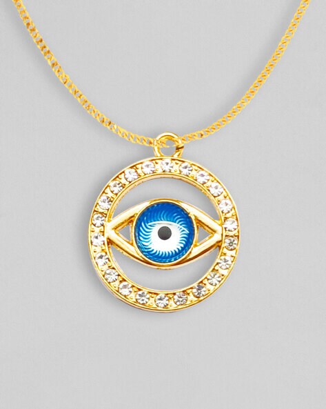 evil eye pendant gold mens