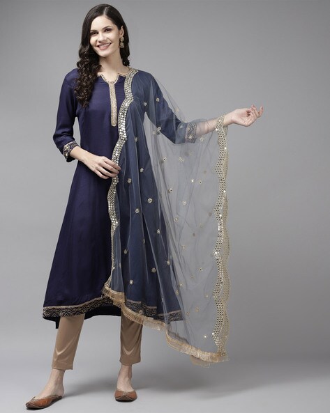 Embellished Dupatta with Lace Price in India