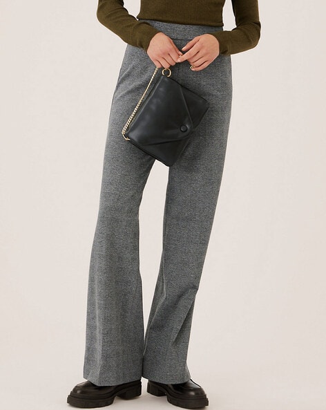 Niu Wide Leg Checked Trousers in Blue | Lyst UK