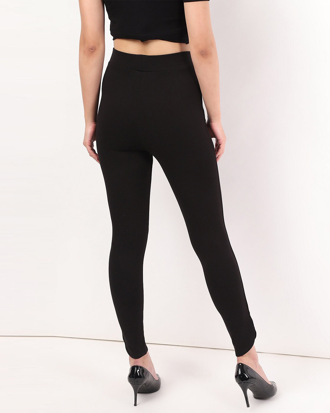 Viscose Plain Skinny Fit Treggings