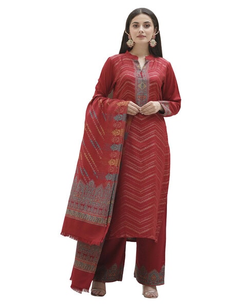 Printed 3-Piece Unstitched Dress Material Price in India