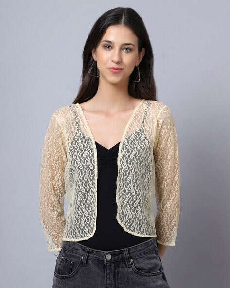 Beige on sale lace shrug