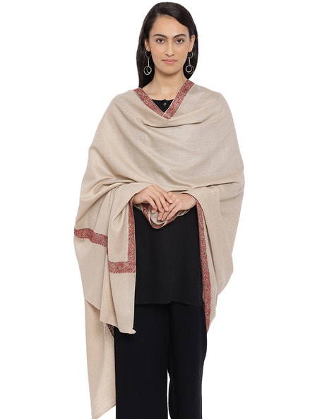 Shawl with Contrast Border Price in India
