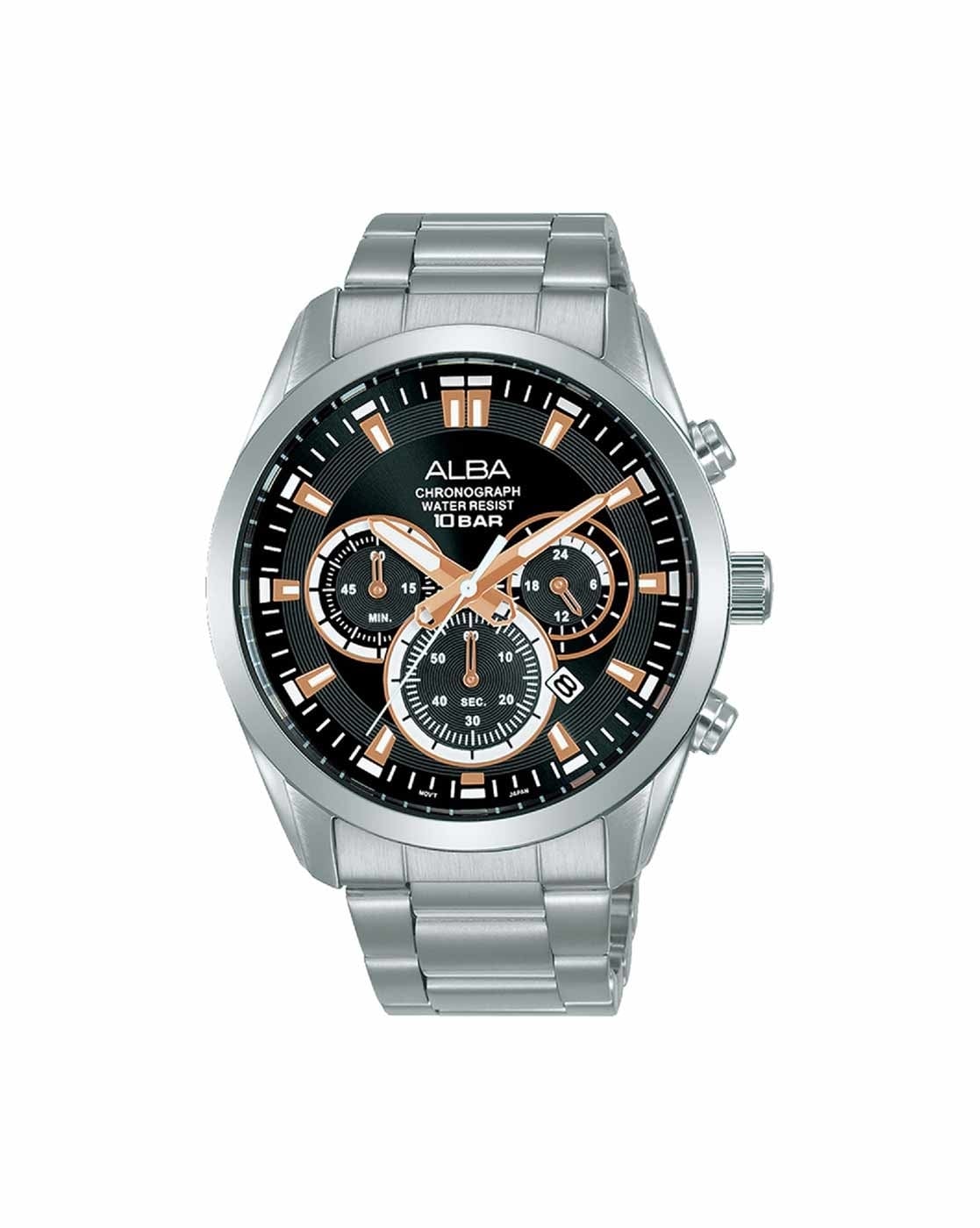 Alba chronograph water resist 10 online bar