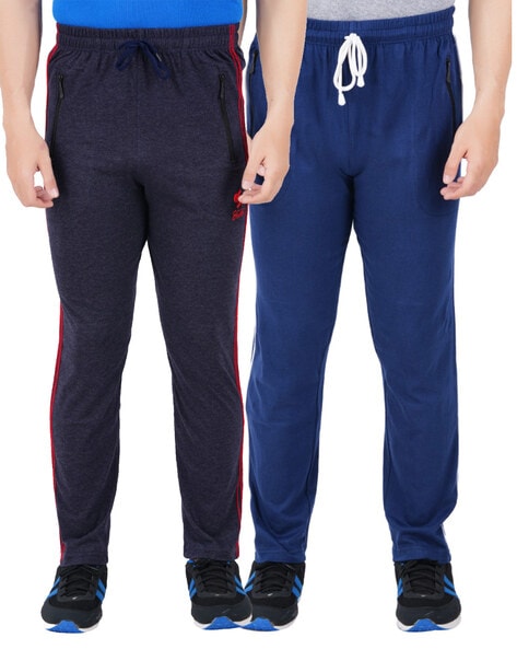 Buy Navy & Blue Track Pants for Men by GUIDE Online