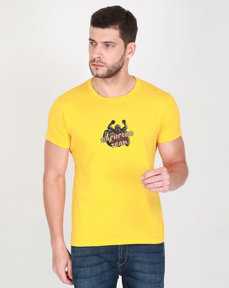 Buy Yellow Tshirts for Men by JOLIE ROBE Online
