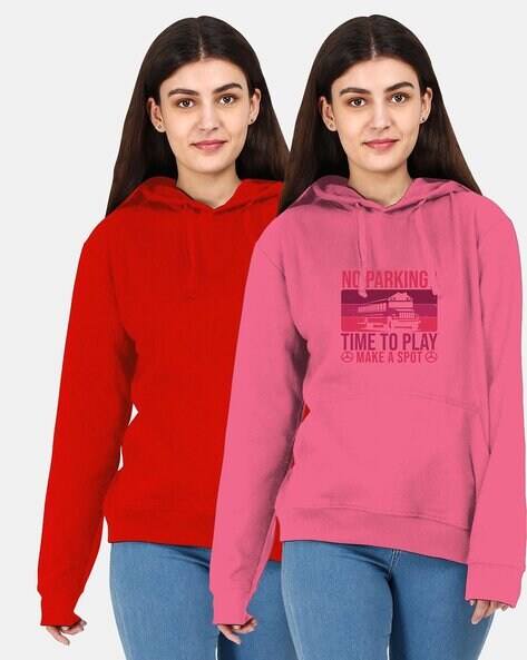 pink and red sweatshirt