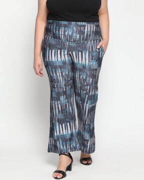 Printed Straight Jeggings with Insert Pockets