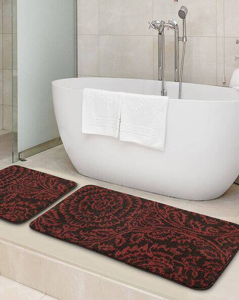 Saral Home Set of Cotton Bath Mat and Contour Mat