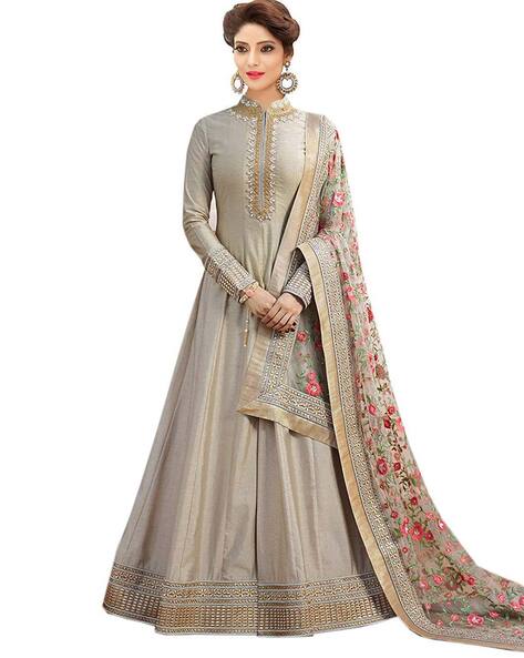 Buy Grey Dress Material for Women by Afsana Online