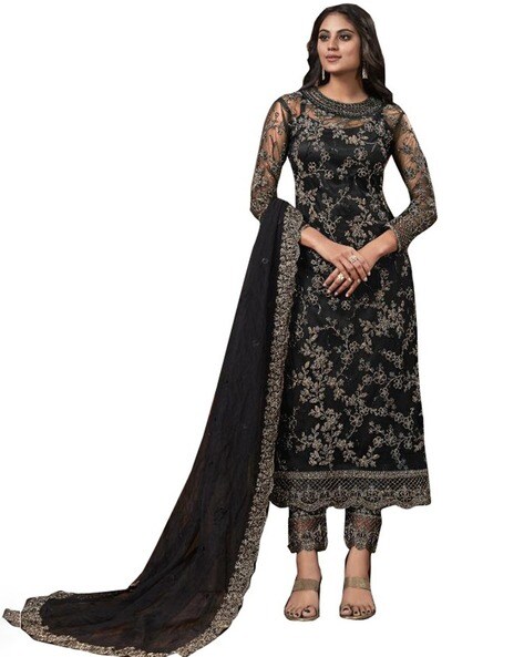 Embellished Semi-Stitched Salwar Suit Price in India