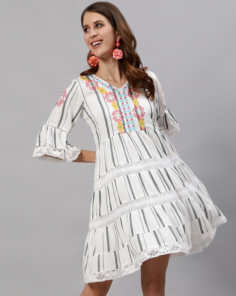 Buy White Dresses for Women by Ishin Online