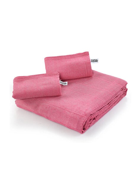 Pink King Size Cotton Plain Bedsheet, For Home at Rs 1060/set in Gurugram