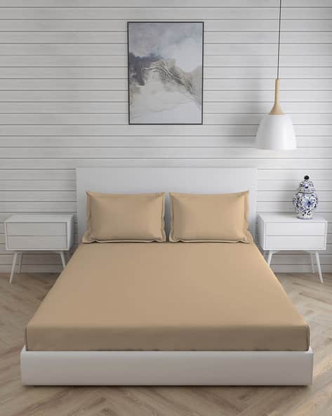 Buy Beige Bedsheets for Home Kitchen by Layers Online