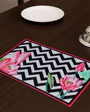 sej by nisha gupta Set of 4 Floral Print Table Placemats-picture-44