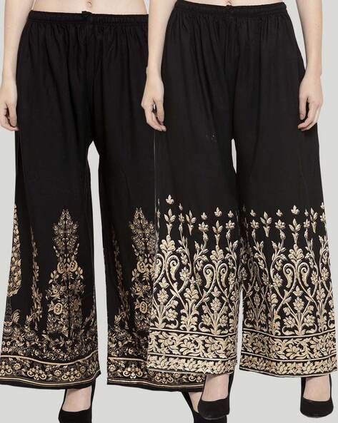 Pack of 2 Floral Palazzos Price in India