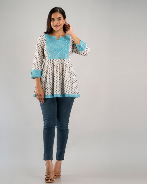 Short frock outlet kurti for jeans