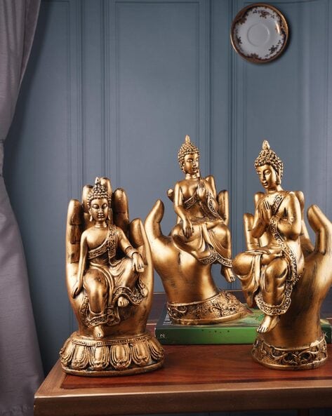 Buy White & Gold Showpieces & Figurines for Home & Kitchen by THE WHITE INK  DECOR Online