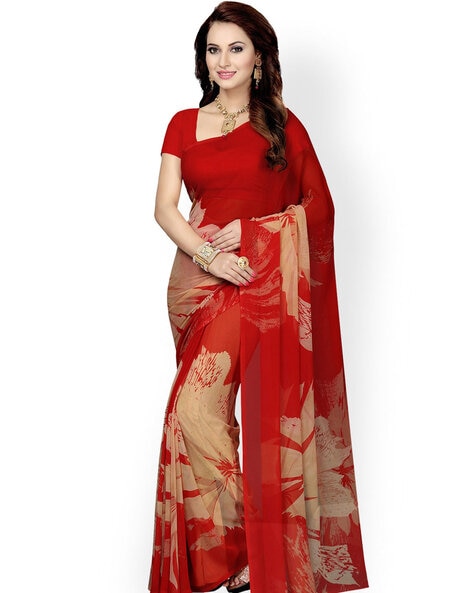 Ishin Printed Georgette Sarees