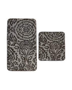 saral home Set of 2 Shaggy Square Bath Mats-picture-23