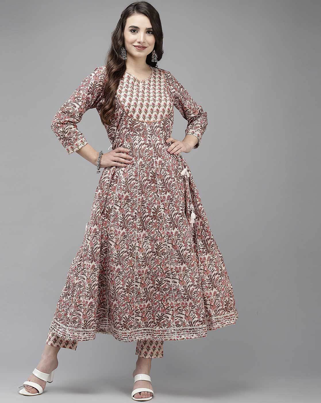 ishin floral anarkali kurta