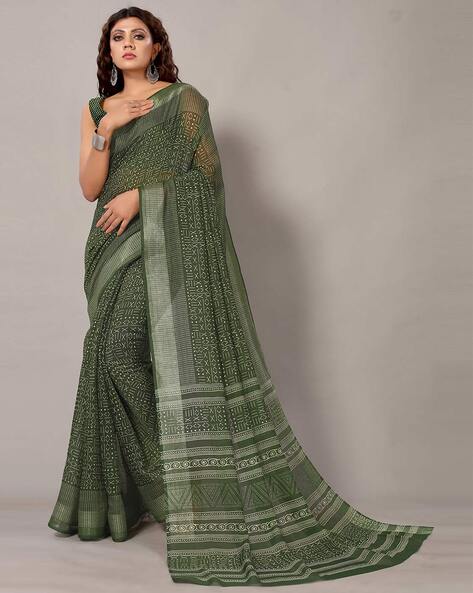 Buy Yellow Sarees for Women by SATRANI Online | Ajio.com