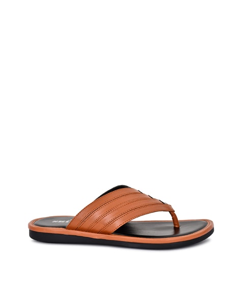 Buy Beige & Black Flip Flop & Slippers for Men by SHUAN Online