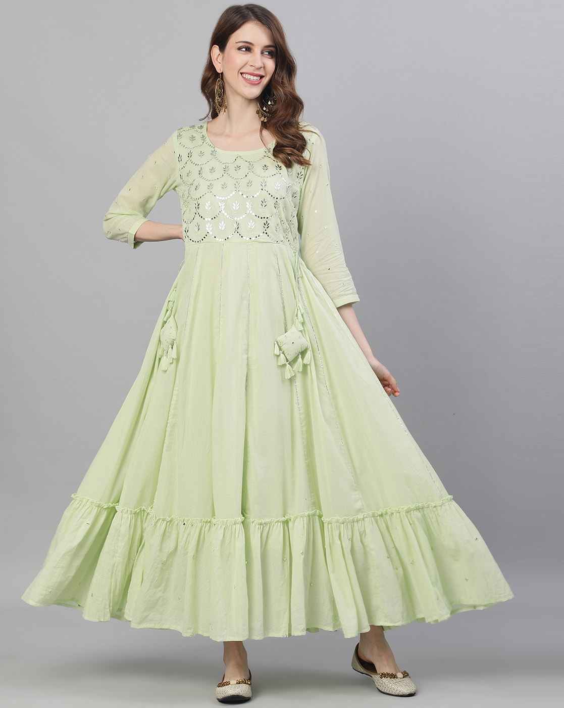 Unstitched Lawn Cotton Pakistani Suits Green Dress Material – Stilento