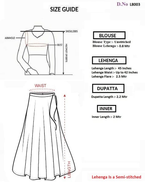 Share 86+ lehenga choli measurement chart latest - POPPY