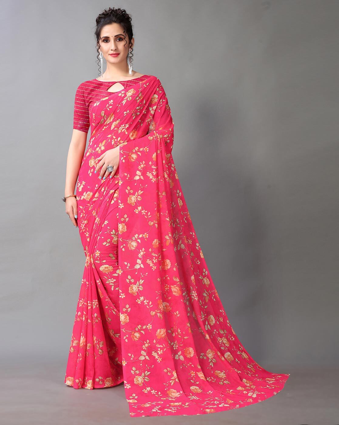 Buy Red Sarees for Women by SHAILY Online | Ajio.com