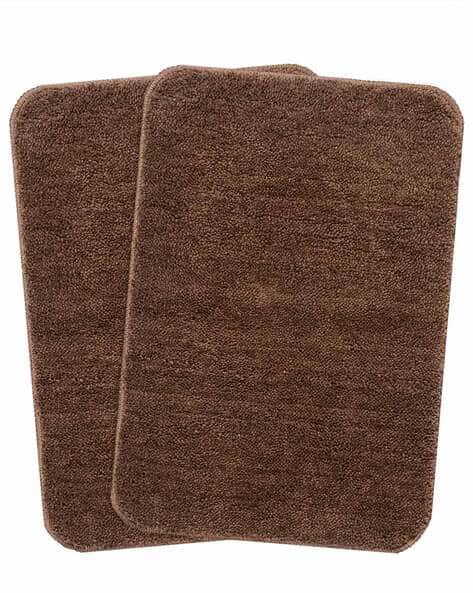 Saral Home Pack of 2 Anti-Skid Cotton Bath Mat