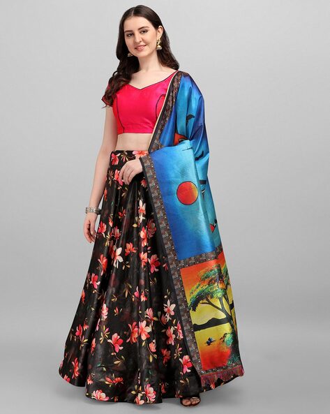Buy online Floral Printed Lehenga Choli With Dupatta from ethnic wear for  Women by Anara for ₹899 at 81% off