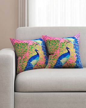 sej by nisha gupta Set of 2 Printed Cushion Covers 16" x 16"-picture-34