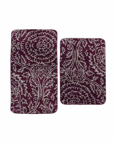 Saral Home Set of 2 Shaggy Square Bath Mats