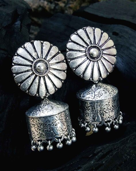 Purchase Liya antique 925 silver oxidised earrings